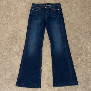 7 For All Mankind Dark Blue Flare Jeans